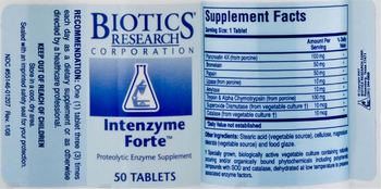 Biotics Research Corporation Intenzyme Forte - proteolytic enzyme supplement