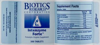 Biotics Research Corporation Intenzyme Forte - proteolytic enzyme supplement