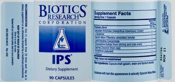 Biotics Research Corporation IPS - supplement