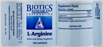 Biotics Research Corporation L-Arginine - amino acid supplement
