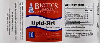 Biotics Research Corporation Lipid-Sirt - supplement