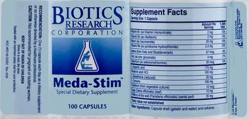 Biotics Research Corporation Meda-Stim - special supplement