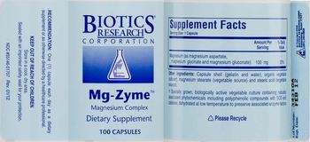 Biotics Research Corporation Mg-Zyme - supplement
