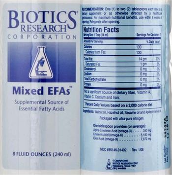 Biotics Research Corporation Mixed EFAs - 