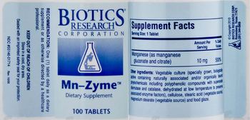 Biotics Research Corporation Mn-Zyme - supplement