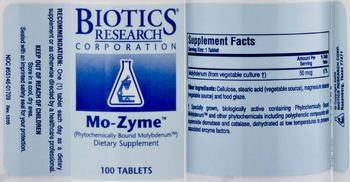 Biotics Research Corporation Mo-Zyme - supplement