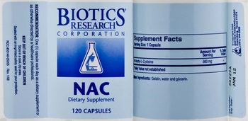 Biotics Research Corporation NAC - supplement