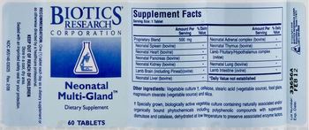 Biotics Research Corporation Neonatal Multi-Gland - supplement