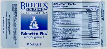 Biotics Research Corporation Palmetto-Plus - supplement