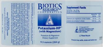 Biotics Research Corporation Potassium-HP (With Magnesium) - supplement