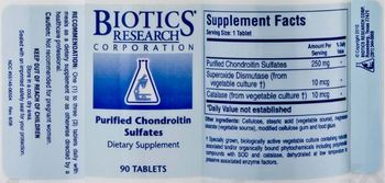 Biotics Research Corporation Purified Chondroitin Sulfates - supplement