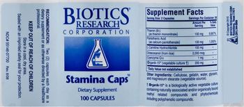 Biotics Research Corporation Stamina Caps - supplement