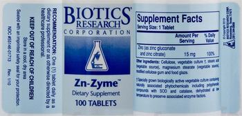 Biotics Research Corporation Zn-Zyme - supplement