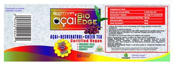 Biotivia Longevity Bioceuticals Acai Bio Edge - supplement