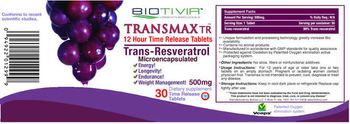 Biotivia Longevity Bioceuticals Transmax Tr - 