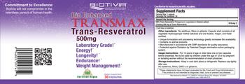 Biotivia Transmax Trans-Resveratrol 500 mg - supplement