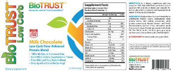 BioTrust BioTrust Low Carb Milk Chocolate - supplement