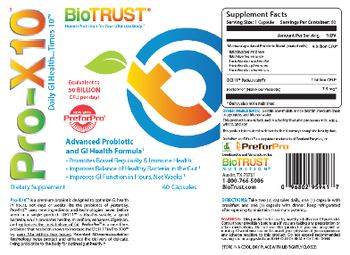 BioTrust Pro-X10 - supplement