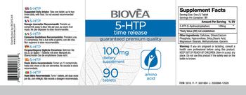 BIOVEA 5-HTP Time Release 100 mg - supplement