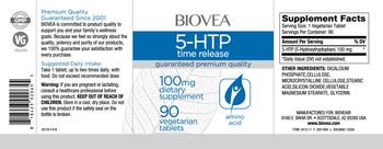 BIOVEA 5-HTP Time Release 100 mg - supplement