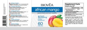 BIOVEA African Mango 600 mg - supplement