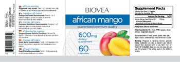 BIOVEA African Mango 600 mg - supplement