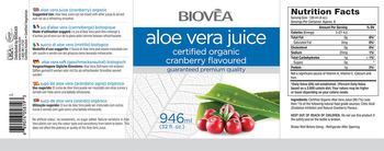 BIOVEA Aloe Vera Juice Cranberry Flavoured - 