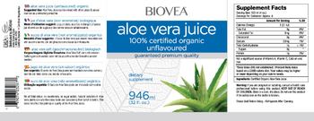 BIOVEA Aloe Vera Juice Unflavoured - supplement