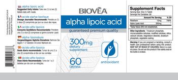 BIOVEA Alpha Lipoic Acid 300 mg - supplement