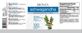 BIOVEA Ashwagandha 570 mg - supplement