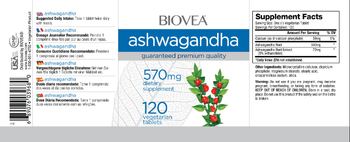 BIOVEA Ashwagandha 570 mg - supplement