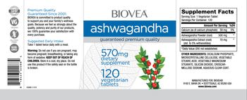 BIOVEA Ashwagandha 570 mg - supplement