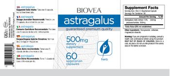BIOVEA Astragalus 500 mg - supplement