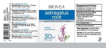 BIOVEA Astragalus Root - herbal supplement