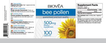 BIOVEA Bee Pollen 500 mg - supplement