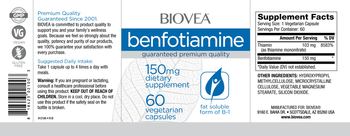 BIOVEA Benfotiamine 150 mg - supplement