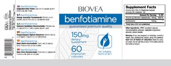BIOVEA Benfotiamine 150 mg - supplement