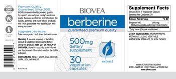 BIOVEA Berberine 500 mg - supplement