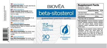 BIOVEA Beta-Sitosterol 113 mg - supplement