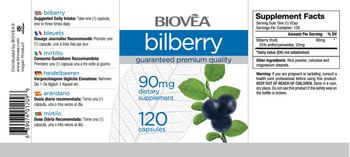 BIOVEA Bilberry 90 mg - supplement