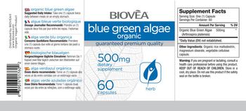 BIOVEA Blue Green Algae 500 mg - supplement