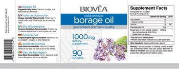 BIOVEA Borage Oil 1000 mg - supplement