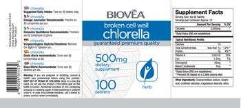 BIOVEA Broken Cell Wall Chlorella - supplement