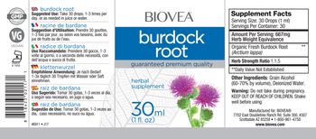 BIOVEA Burdock Root - herbal supplement