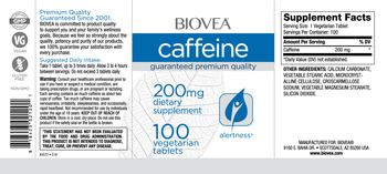 BIOVEA Caffeine 200 mg - supplement