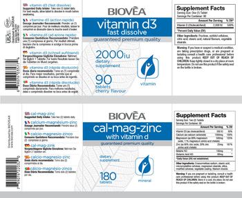BIOVEA Cal-Mag-Zinc with Vitamin D - supplement