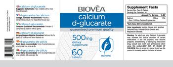 BIOVEA Calcium D-Gllucarate 500 mg - supplement