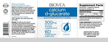 BIOVEA Calcium D-Glucarate 500 mg - supplement