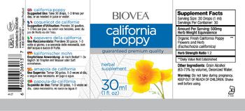 BIOVEA California Poppy - herbal supplement