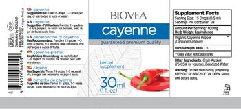 BIOVEA Cayenne - herbal supplement